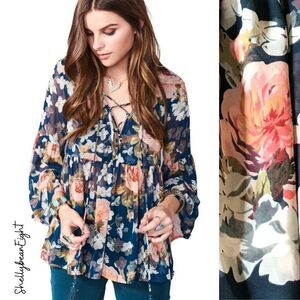 SHOW ME YOUR MUMU Fall In Love Poet Tie Top XS
